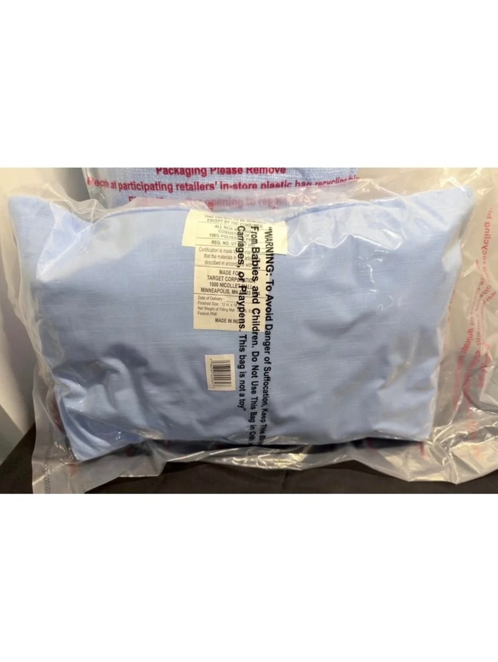 2 baby blue textured target Room Essentials throw pillows. New in package